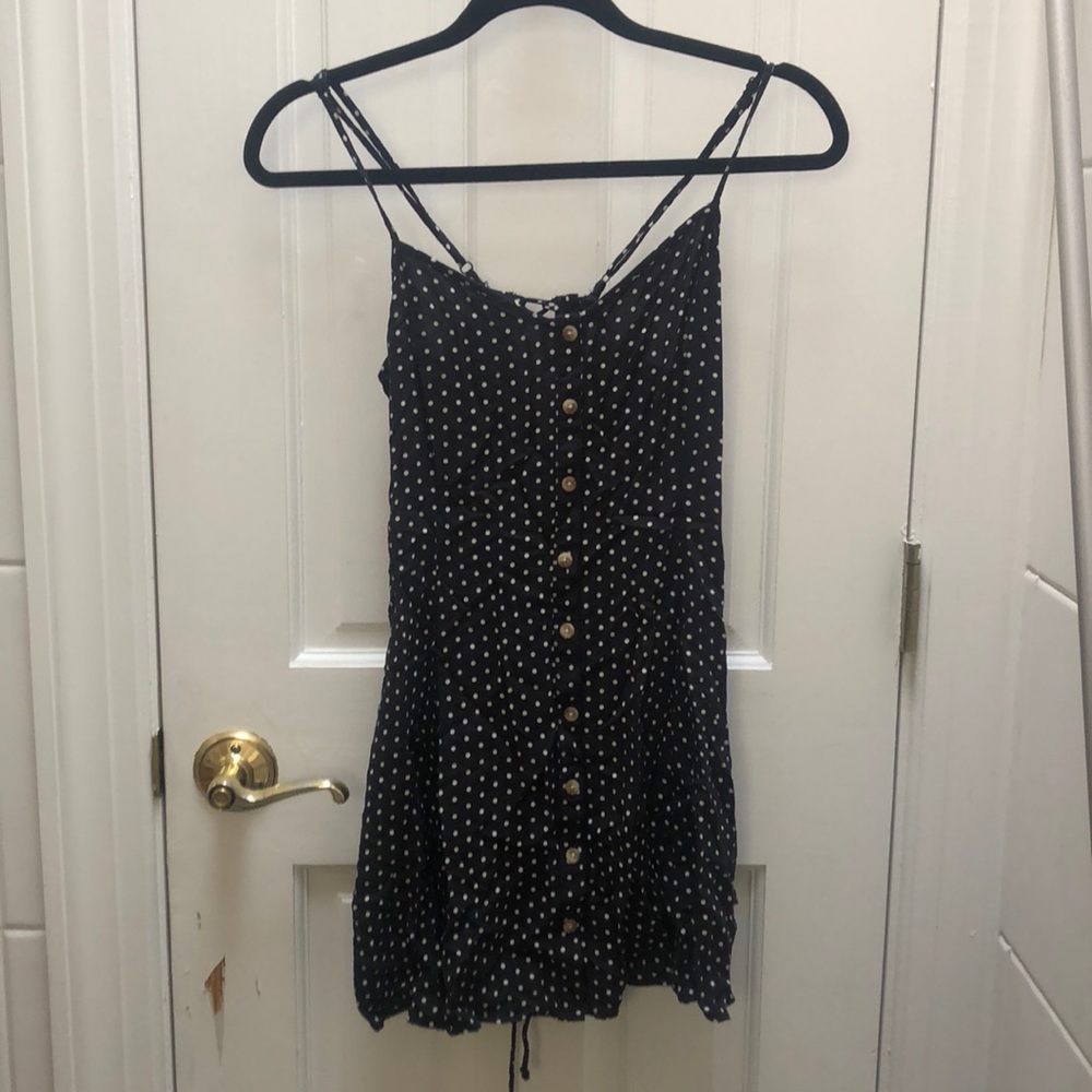 Black polkadot dress 👗